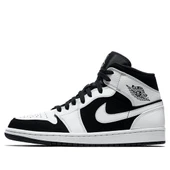 Nike Air Jordan 1 Mid White Black Tuxedo thumbnail 4