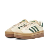 Adidas Gazelle Bold Beige Collegiate Green Womens - 6