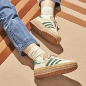 Adidas Gazelle Bold Beige Collegiate Green Womens - 5
