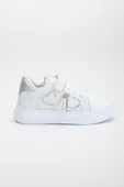 Kız Çocuk Spor Ayakkabı Beyaz Yan Püskül Dikişli Taban thumbnail 2