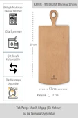 Yekpare Masif Ahşap Sunum Tahtası Kesme Tahtası Kayın Medium - 1