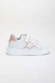 Kız Çocuk Spor Ayakkabı Pudra Cırtlı Yıldız Model Dikişli Taban thumbnail 2