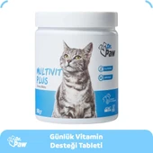 Multivit Plus: Kediler için Glütensiz ve Şekersiz Günlük Vitamin Takviyesi Çiğnenebilir Tablet (90 gr) - 3