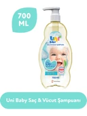Uni Baby Bebek Saç ve Vücut Şampuanı 700ML Klasik (Pompalı) (9 Lu Set) - 5
