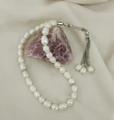 Tesbih 33 lük Gerçek İnci Doğal Taş 10 mm Tespih - 2