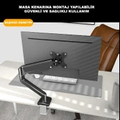 Tayfun 17-37'' Masa Üstü Hareketli  Led Monitör Tutucu Askı Aparatı thumbnail 3
