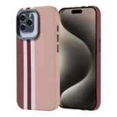 Apple iPhone 15 Pro Kılıf M-safe Şarj Özellikli Karbon Fiber Görünümlü Zore Nekst Kapak thumbnail 4