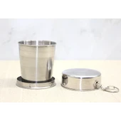 Katlanabilir Tekli Paslanmaz Çelik Shot Bardak Alk3936 - 1