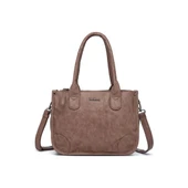 Yıkama Deri Omuz Askılı Kadın Çantası 21K Barcelona 1910 thumbnail 1