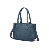 Yıkama Deri Omuz Askılı Kadın Çantası 21K Barcelona 1910 thumbnail 4