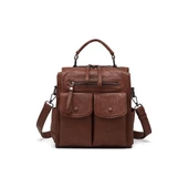 Yıkama Deri Sırt Askılı Kadın Çantası 21K Barcelona 1917 thumbnail 1