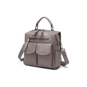 Yıkama Deri Sırt Askılı Kadın Çantası 21K Barcelona 1917 thumbnail 4