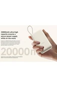 Xiaomi 33W 20.000Mah Mavi Powerbank USB ve USB-C Portu ve USB-C Entegre Kablo BHR8851GL - 6