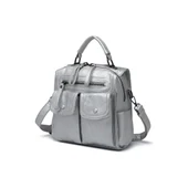 Yıkama Deri Sırt Askılı Kadın Çantası 21K Barcelona 1917 thumbnail 4