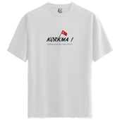 Korkma! - %100 Pamuklu Erkek Beyaz Tişört - Premium Quality thumbnail 1