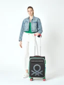 Benetton Kabin Boy Kumaş Valiz Siyah Bnt2200 - 5