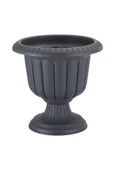 6 Litre Nergiz Plastik Saksı No0 30cm Antrasit Gri Saksı - 4