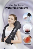 Torima QY-666 Siyah Ovmalı Isıtmalı Boyun Sırt Bel Omuz Bacak Masaj Yastığı Masaj Aleti - 3