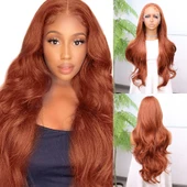 Bakır Bebek Saçlı Fiber Sentetik Tül Peruk thumbnail 1