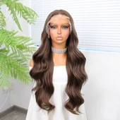 Bebek Kumralı Fiber Sentetik Geniş Dalgalı Tül Peruk thumbnail 2