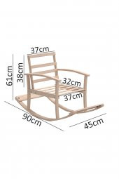 Mobildeco Pinokyo Ahşap Çocuk Sallanan Sandalye Koltuğu Şirin Ba - 3
