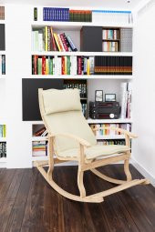 Mobildeco Padişah Ahşap Sallanan Sandalye Krem - Doğal - 1