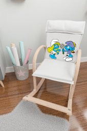 Mobildeco Şirin Ahşap Sallanan Sandalye Dinlenme Koltuğu Şirinler - 1