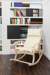 Mobildeco Padişah Ahşap Sallanan Sandalye Krem - Doğal - 2