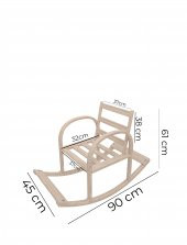 Mobildeco Şirin Ahşap Sallanan Sandalye Dinlenme Koltuğu Şirinler - 2
