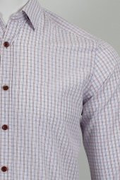 Uzun Kol Slim Fit Kareli Gömlek - 6
