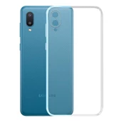 FitCase Samsung Galaxy A02 (A022) Kılıf Kamera Korumalı Silikon Şeffaf Arka Kapak - 1