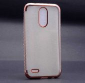 LG K10 2017 Kılıf Zore Kenarı Tek Sıra Taşlı Silikon - 1