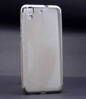 Huawei Y6 II Kılıf Zore Kenarı Tek Sıra Taşlı Silikon - 1