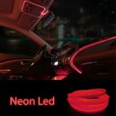 Kırmızı 2 Metre Neon İp Torpido Fitili Oto Şerit Led - 1