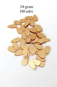 Oya Abiye Bileklik Kolye Pleksi Metalik Plastik Pul Altın Renk 24 gram 150 adet - BNC544 - 1