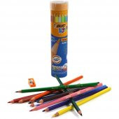 Bic Kids Evolution 12 Renk Boya Kalemi + 1 Beyaz Boya Kalemi ve Kalemtraş Hediyeli - 1