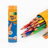 Bic Kids Evolution 12 Renk Boya Kalemi + 1 Beyaz Boya Kalemi ve Kalemtraş Hediyeli - 2