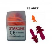 2411-T- Tekstil Tipi Antialerjik Yıkanabilir Kulak Tıkacı 25 Çift thumbnail 1