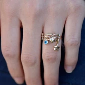 14 Ayar Altın Çoklu Figürlü Yüzük thumbnail 1