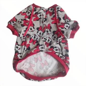 Red Mickey İnce Köpek Ceketi,Kıyafeti,Elbisesi - 4