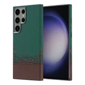 Samsung Galaxy S23 Ultra Kılıf Kablosuz Şarj Özellikli Karbon Fiber Görünümlü Nekst Kapak thumbnail 5