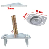 (4 ADET) Mobilya Zigon Masa Ahşap Sehpa Ayağı Bağlantı Aparatı Açılı Dereceli Ayakları Tabanı Metal thumbnail 2