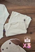 Unisex % 100 Pamuk Uzun Kol 3 Adet Bebek Ve Çocuk Body - 4
