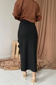 Siyah Fiyonk Detaylı Etek - 3
