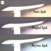 Masa Lambası Şarjlı Gece Lambası 10w 3 Renk Telefon Tutucu Dokunmatik Kademeli Çalışma Okuma Işığı thumbnail 4