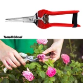 Sivri Narenciye Makası Bahçe Bitki Çiçek Gül Ağaç Üzüm Çıbık Dal Bağ Budama Kesme Bıçkı Makas 20 cm - 3