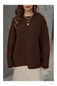 BİSİKLET YAKA OVERSIZE TRİKO KAZAK - 4
