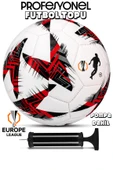 Telvesse Futbol Topu Europe Ligi Pompalı Set Dayanıklı Sert Zemin Halı Saha Futbol Topu Kırmızı 100 thumbnail 1