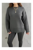 BİSİKLET YAKA OVERSIZE TRİKO KAZAK - 8