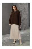 BİSİKLET YAKA OVERSIZE TRİKO KAZAK - 2